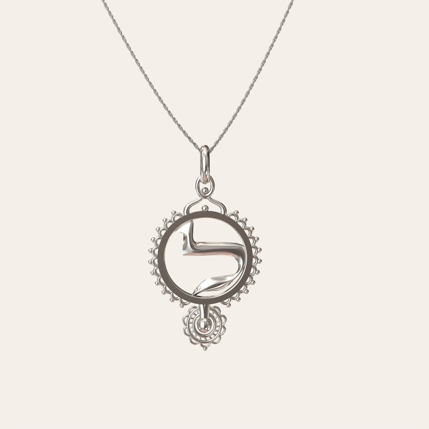 Ruth – Lamed | Silver Necklace