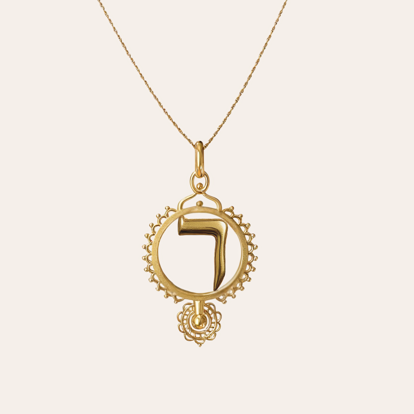 Ruth – Resh | Gold Necklace