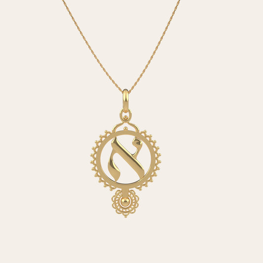 Ruth – Aleph | Gold Necklace